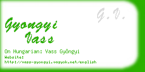 gyongyi vass business card